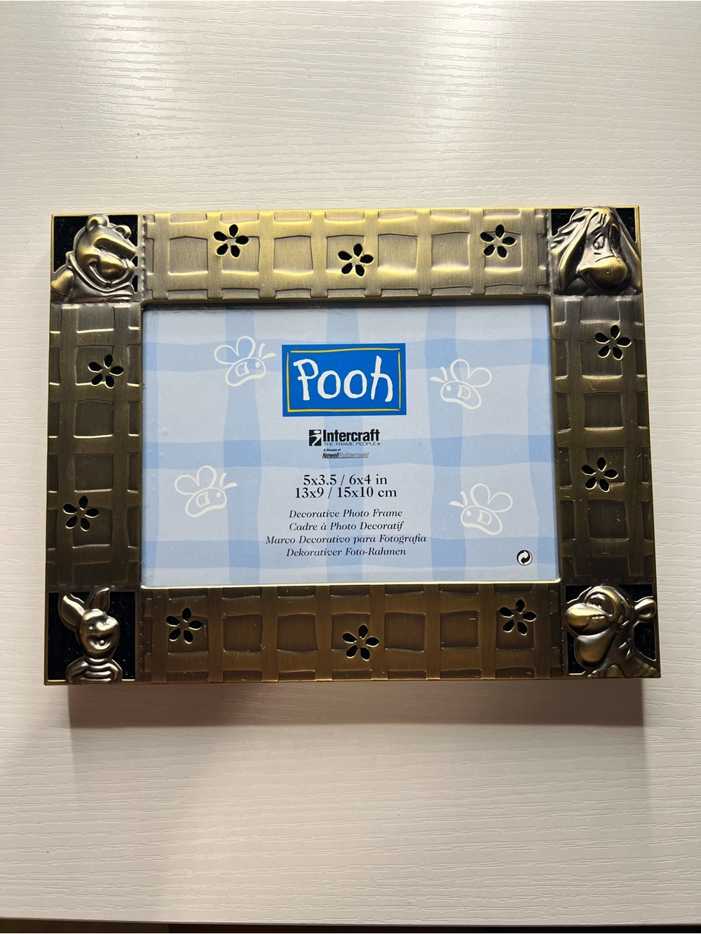Unused Vintage Disney Winnie the Pooh Intercraft Gold Metal Frame 5x3.5/6x4